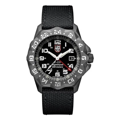Кварцевые мужские часы Luminox F-117 Nighthawk Pilot GMT сталь 44 мм черный циферблат XA.6421 - Изображение 1 из 4