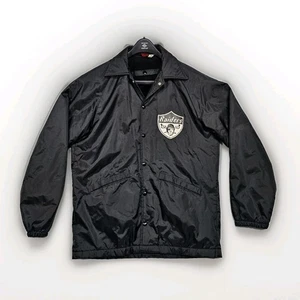 Vtg 70's Oakland Raiders Jacket Mens M Pla-Jac Dunbrooke Windbreaker Coach Baggy - Picture 1 of 15
