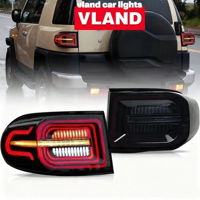 VLAND Smoke LED Taillights Brake Lamp For Toyota FJ Cruiser 2007-2014 Sequential - Image 1 of 4