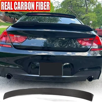 Fits BMW F06 640i 650i M6 Gran Coupe Rear Roof Spoiler Window Wing Real Carbon  - Image 1 of 4