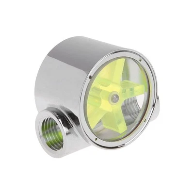 5 Impeller Water Flow Meter Cooling Flow Indicator G1/4 Thread Copper Plated - Image 1 of 4