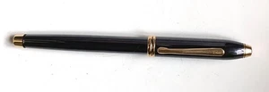 Cross Townsend Gun Metal Fountain Pen Gold Plated NIB & Trim - Picture 1 of 10