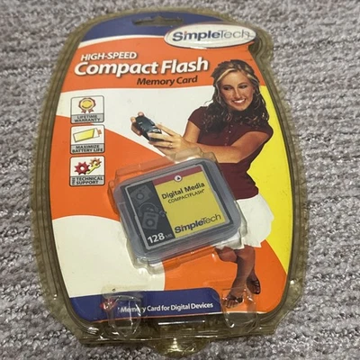 Simple Tech High Speed Compact Flash Card 128MB Sealed Vintage - Image 1 of 4