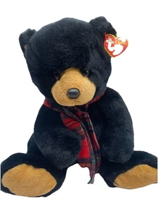 Ty Classics Woodside the Black Bear Plush Soft Stuffed Animal 2007 Sits 9" w Tag - Picture 1 of 12
