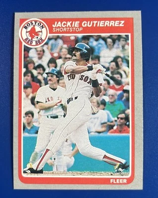 1985 Fleer Baseball Jackie Gutierrez Boston Red Sox #160 - Image 1 of 2
