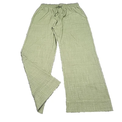 Брюки без застежек женские Indigo Thread Co повседневная одежда с шнурком средний размер зеленые - Изображение 1 из 4