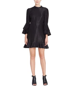 Catherine Malandrino Womens Masami Ruffled Shift Dress, Black, 6 - Picture 1 of 1
