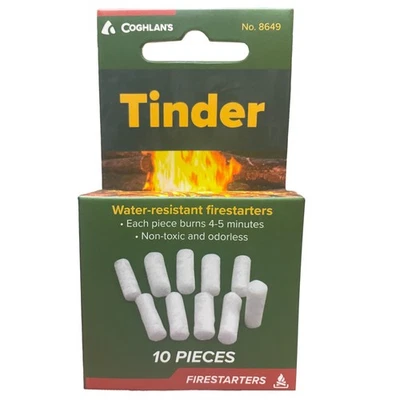 Coghlan's Tinder (Paquete de 10), Arrancador de Incendios de Emergencia para Camping Impermeable de Supervivencia Foto 1 de 4