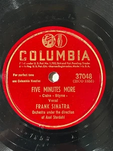 Frank Sinatra Columbia 78RPM - Five Minutes More / How Cute Can you Be? - Picture 1 of 2