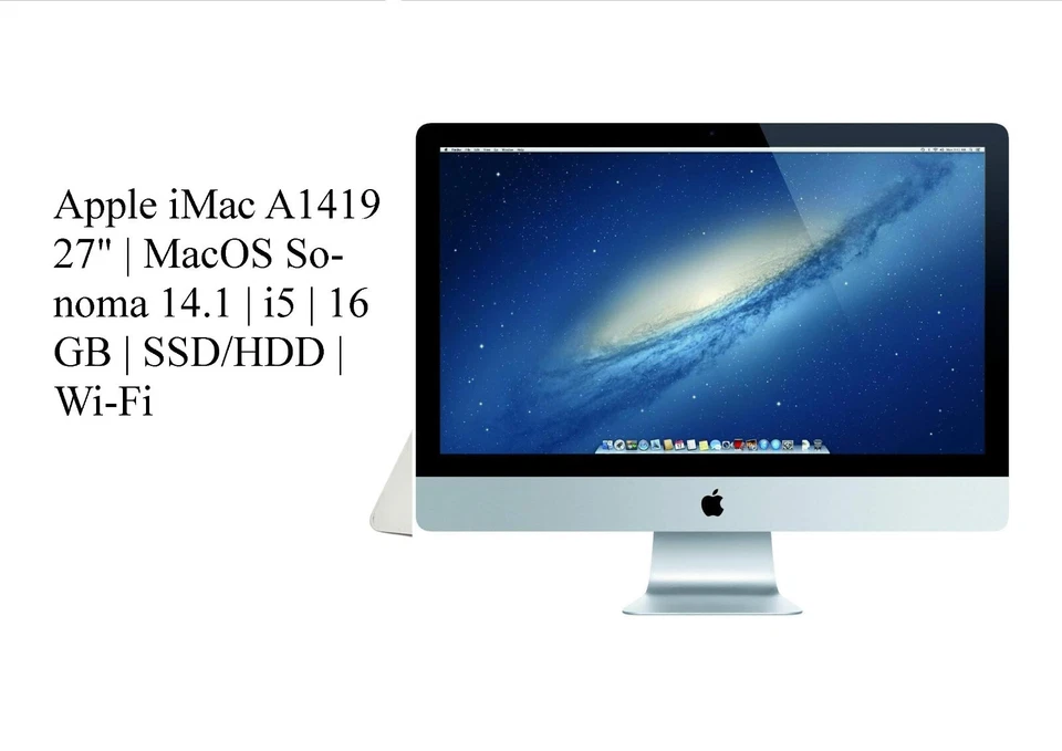 Apple iMac ME088LL/A 27-Inch Desktopx, Intel 500GB Storage 16GB RAM - Image 1 of 1