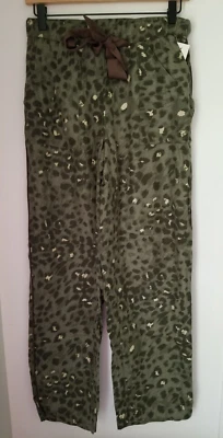 American Eagle Aerie Camo Green Leopard Print Lounge Dorm Night Pants Size XS/TP - Image 1 of 4