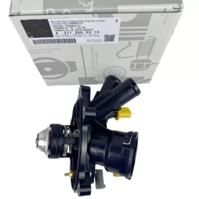 Mercedes Benz Genuine C250 SLK250 Thermostat with Housing and Seals (103 deg. C) Foto 1 de 4