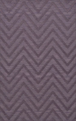 Purple Transitional Hand Hooked Stripes Chevrons Zig Zags Area Rug Striped DV4 - Image 1 of 2
