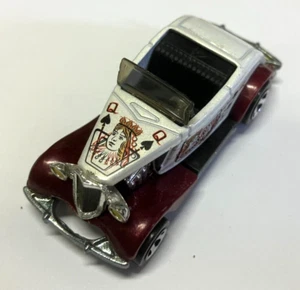 Vintage 1996 Hot Wheels 33 Ford Convertible Queen of Spades diecast car 1:64 VG - Picture 1 of 7