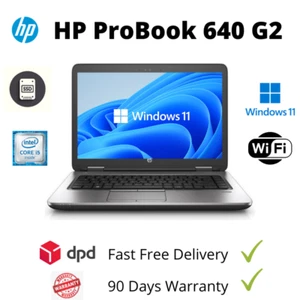 Cheap Windows 11 Laptop 6thGen core i5 HP 640 G2 14" 8GB RAM,256GB SSD WEBCAM - Picture 1 of 5
