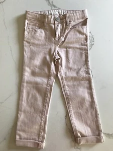 New Gap Distressed Blush Pink Skinny Jean Girls Size 5 - Picture 1 of 7