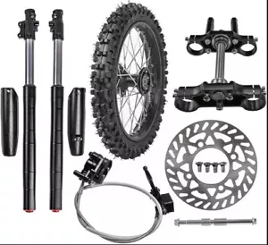 Conjunto de horquilla delantera de 14" + Kit de rueda de neumático 60/100-14 para CRF50 125cc Dirt Pit Bike - Imagen 1 de 12