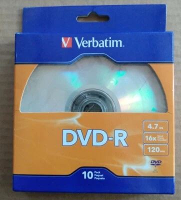 Verbatim DVD-R Blank Discs 4.7GB 16X Recordable Disc - 10 Pack - Image 1 of 2