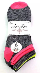 6 Pair Alexa Rose No Show Socks Women Shoe size 5-9 Socks - Picture 1 of 7