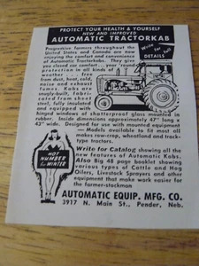 THE FARM TRIMESTRAL-PRIMAVERA 1957-ANUNCIO - TRACTORKAB AUTOMÁTICO - LIBRE DE POLVO/Colgante, NUEVO - Imagen 1 de 1