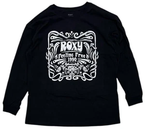 Roxy T-Shirt Donna Oversize Manica Lunga Pesante Ragazzo Maglietta Grande - Foto 1 di 1