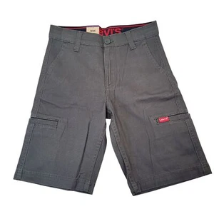 Levi's Youth Boys Cargo Shorts Adjustable Waistband Flex Stretch Gray Size 10 - Picture 1 of 12