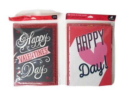12 Hallmark Valentine's Day Greeting Cards & Envelopes 2 NEW Sealed Packages - Image 1 of 4