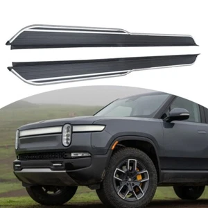 2Pcs Running Board Side Step Nerf Bar Protector for Rivian R1S R1T 2022-2024 - Picture 1 of 8