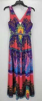 Modcloth Dress Womens XS Colorful Medallion Print Sleeveless Maxi Art to Wear - Image 1 of 4