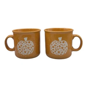 Taza de café moteada calabaza hojas cosecha otoño diseño prima en relieve 20 oz - Imagen 1 de 8