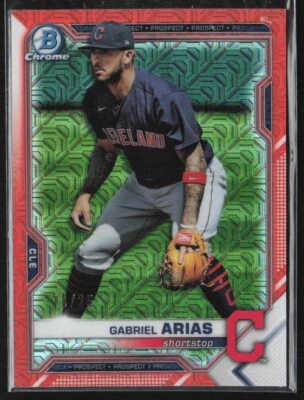 2021 Bowman Chrome Orange Mojo Refractor (Jersey #) 13/25 Gabriel Arias #BCP-172 - Image 1 of 3