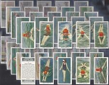 OGDENS-FULL SET- SWIMMING DIVING & LIFE SAVING 1931 (50 CARDS) EXCELLENT+++