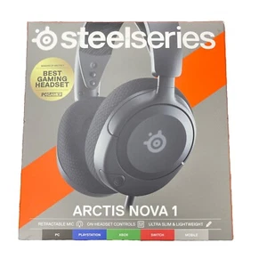 SteelSeries Arctis Nova 1 Noise-Cancelling Premium Wired Gaming Headset - Black - Picture 1 of 3
