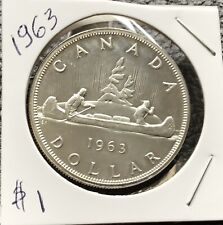 1963  $1 Canada Circulated  Very Nice Coin 80% Silver Coin