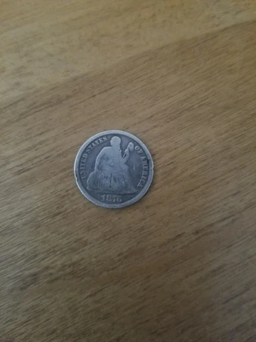 1876 CC Silver Seated Liberty Dime - Nice Coin!! Cover