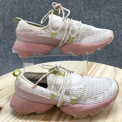 Sorel Shoes Womens 7.5 Kinetic Impact Lace Casual Low Sneakers White Pink Fabric - Image 1 of 4