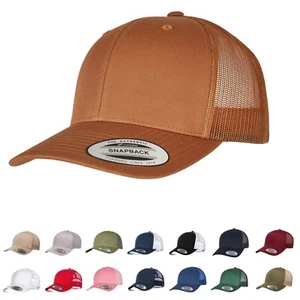 Gorra de camionero retro Snapback gorra de béisbol 2 tonos 6 paneles curvada pico malla trasera - Imagen 1 de 30