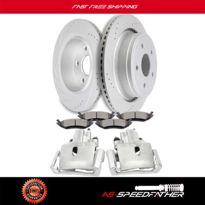 Pinzas de rotores de freno con pastillas de cerámica traseras para Chrysler Aspen 2007-2009 Foto 1 de 4