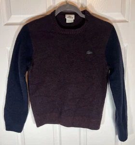 Lacoste Youth Kids Unisex 4 Burgundy Wool Sweater - Picture 1 of 7