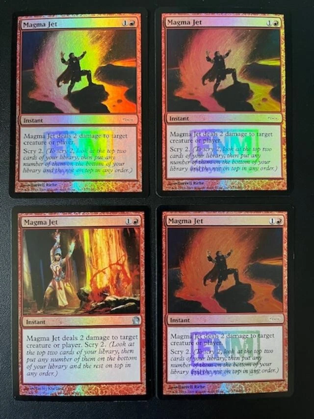 MTG- Magma Jet x4 - FOIL (3x FNM, 1x Theros) - Image 1 of 1