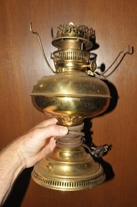 Antique RAYO solid brass oil lamp to electric, desk table light  - Picture 1 of 13