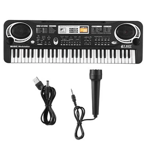 Kids 61 Key Electronic Keyboard Piano Portable Digital Organ W/ Microphone E5E7 - Picture 1 of 12
