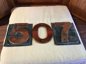 Lot (3) Brass 5" House Home Mailbox Number Make Offer - Picture 1 of 3