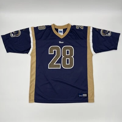 Camiseta Faulk St Louis Rams - Marshall Faulk 28 - Adidas Juvenil Talla 18/20 - Usada en Excelente Condición Foto 1 de 4