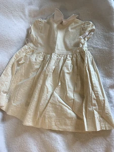 Bailey Boys Cream & White Seersucker dress Size 4 - Picture 1 of 3