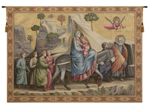 Flug nach Ägypten Christus religiös italienisch Wandteppich Wandkunst hängen 36x50 Zoll - Bild 1 von 6