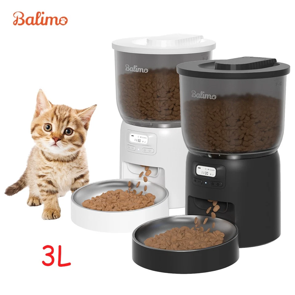 3L Automatischer Futterautomat Futterspender Katze Hund Edelstahl Speiseteller - Bild 1 von 1