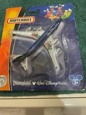 Disney Parks 2009 Matchbox Model Die Cast Airplane Boeing 747 "NEW" - Image 1 of 2