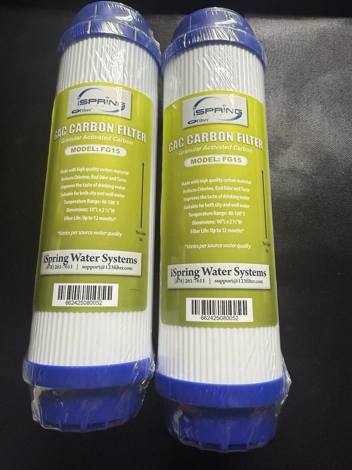 iSpring Water Systems 2 GAC Carbon Filter Model FG15 Granular Activated Carbon - Image 1 of 1