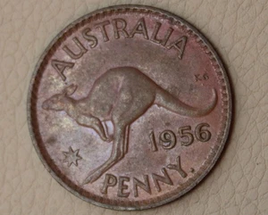 * 1956y. PENNY CIRCULATED AUSTRALIAN COIN  #MQT11 - Picture 1 of 8